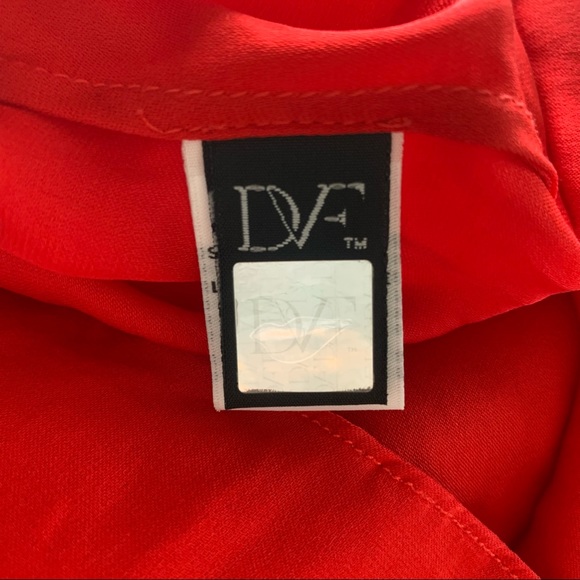 Diane Von Furstenberg Red Silk Shift Dress - Picture 10 of 11